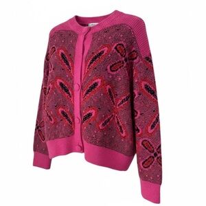 Zara Pink Floral Women's Cardigan size M new with tags